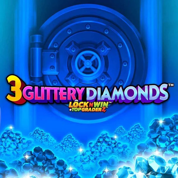 3 Glittery Diamonds by PearFiction Studios, showcased at jacksscasino.com – game logo